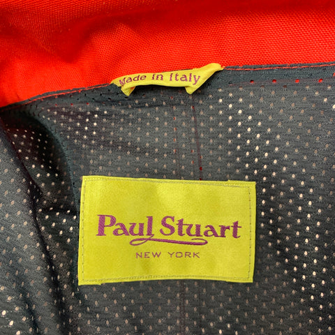 PAUL STUART Size 40 Red & Navy Polyester / Cotton Double Jacket