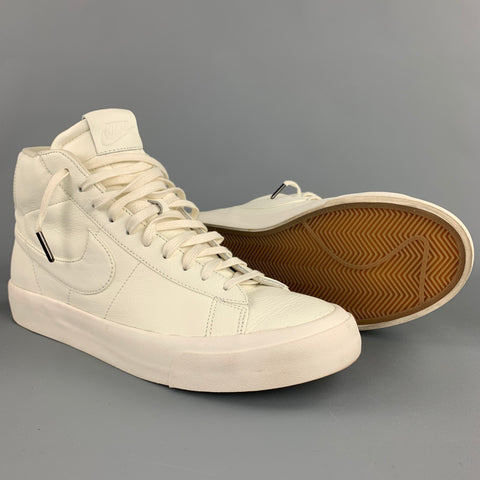 Zapatillas tipo blazer de cuero blanco roto talla 10,5 de NIKE