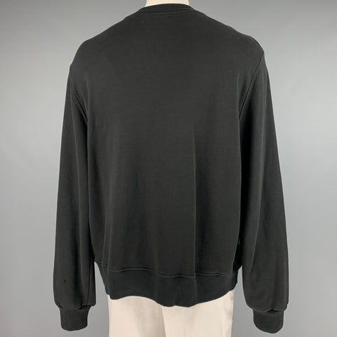AMIRI Taille XL Sweat-shirt à col rond en coton graphique noir