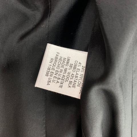 ALVIN VALLEY Taille 2 Blazer veste en laine vierge noire mélangée