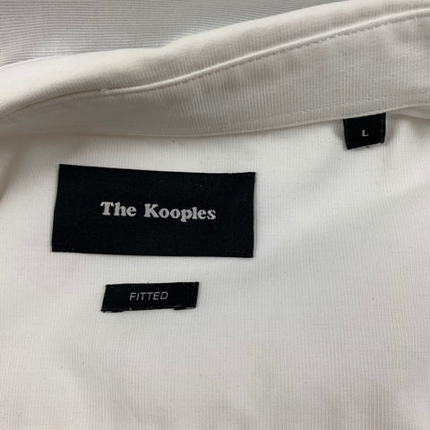 THE KOOPLES Size L White Cotton Button Down Long Sleeve Shirt
