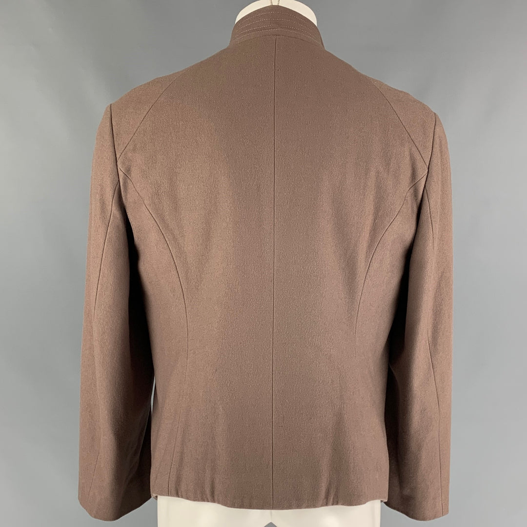 VIVIENNE WESTWOOD MAN Size 40 Taupe Wool  Nylon Double Zipper Jacket