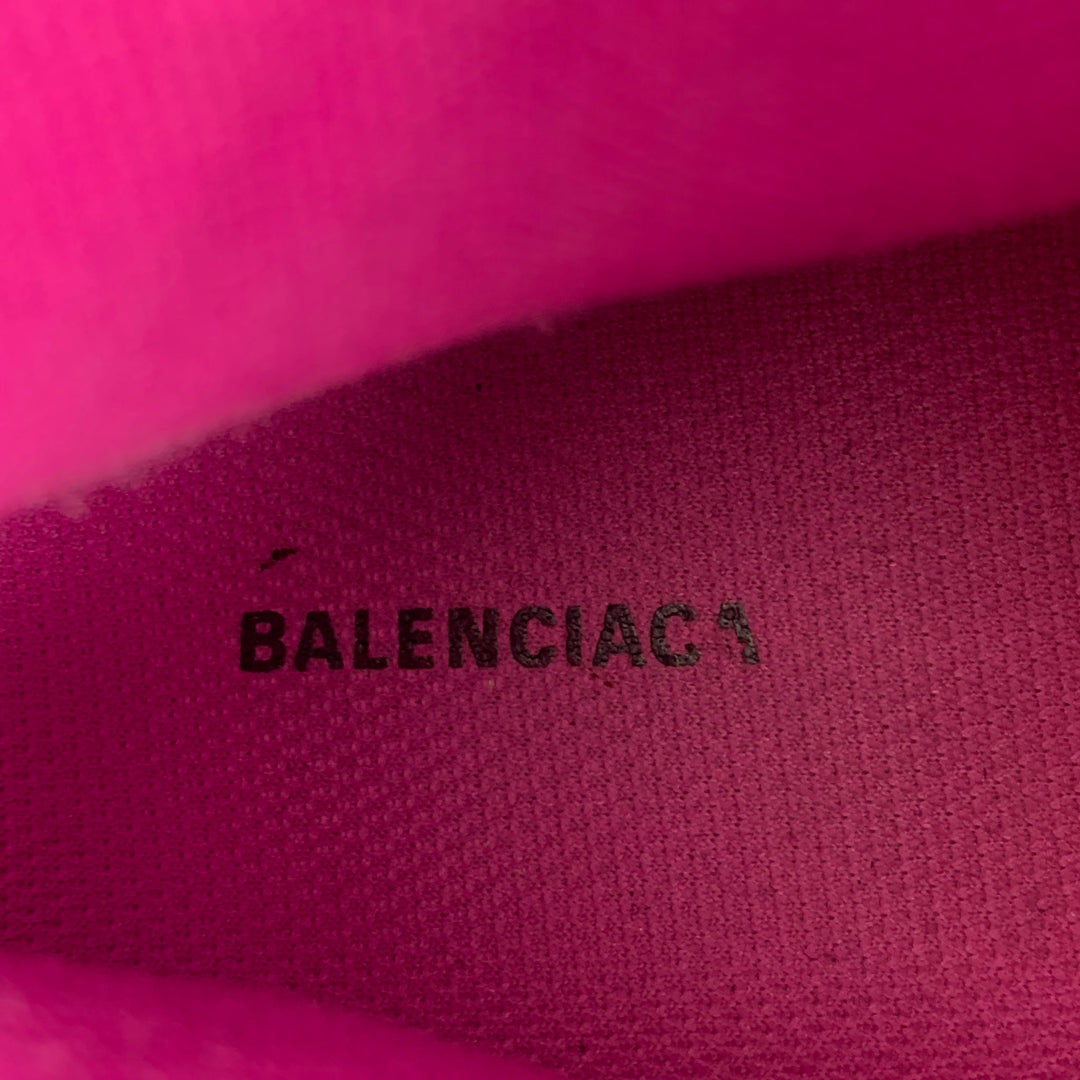 BALENCIAGA Size 11 Pink Fuchsia Mixed fabricks Sneakers