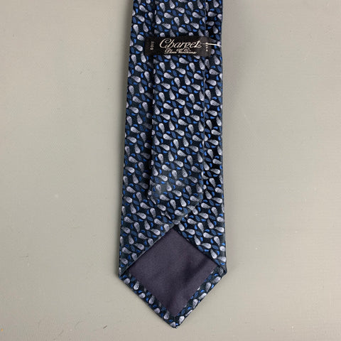CHARVET Black Navy Silk Tie