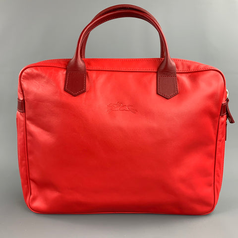 LONGCHAMP Sac fourre-tout en cuir rouge