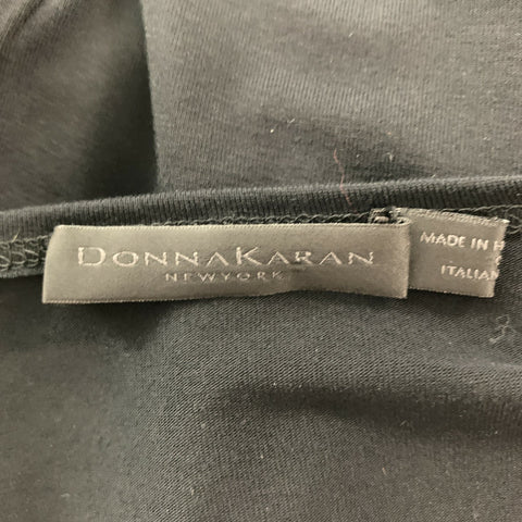DONNA KARAN Taille S Pull à manches longues en viscose élasthanne noir