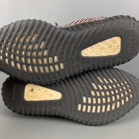 ADIDAS x YEEZY BOOST 350 V2 Talla 12 Zapatillas de deporte con cordones de tejidos mixtos tejidos multicolores negros