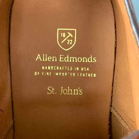 ALLEN EDMONDS Size 10 Brown Perforated Leather Double Monk Strap Lace Up Shoes