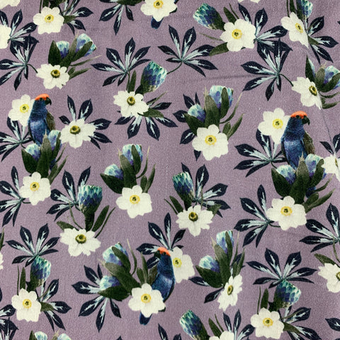 TED BAKER Size M Purple Multi-Color Floral Cotton Elastane Long Sleeve Shirt
