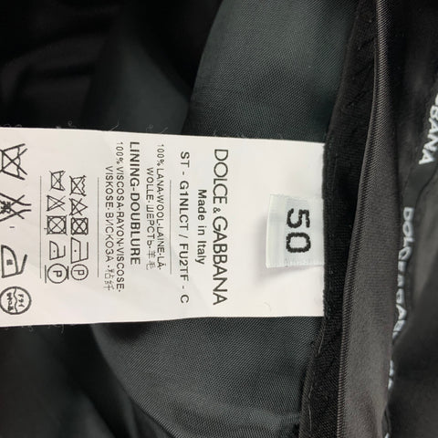 DOLCE & GABBANA Size 34 Black Wool Zip Fly Dress Pants
