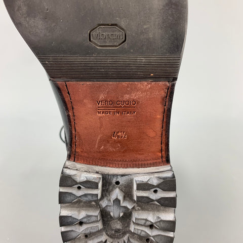 FRANCESCHETTI Talla 8.5 Botines con cordones de cuero negro