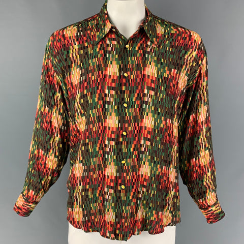Vintage ATLANTIC CONNECTION Size M Multi-Color Abstract Long Sleeve Shirt