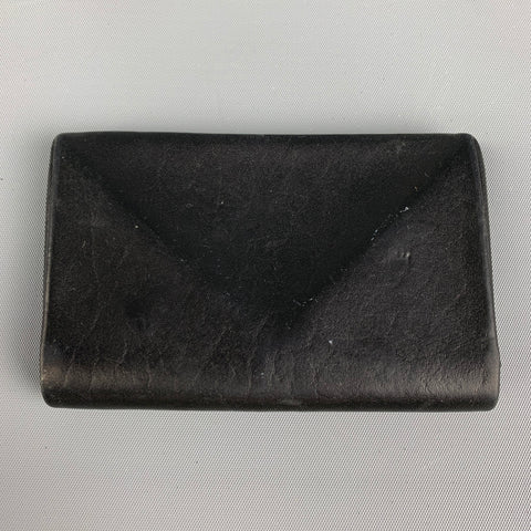 Portefeuille Origami en cuir noir M.A+