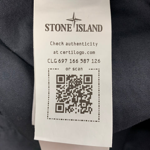 STONE ISLAND Size 33 Navy Cotton Blend Slim Fit Type RE-T Casual Pants