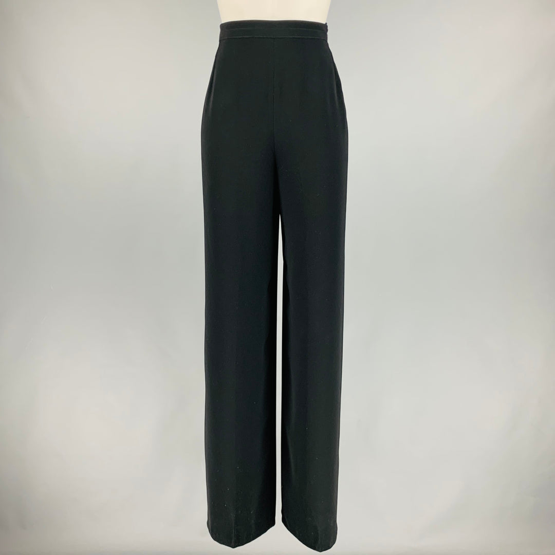 HERMES Size 8 Black Polyester Wide Leg Dress Pants – Sui Generis Designer  Consignment