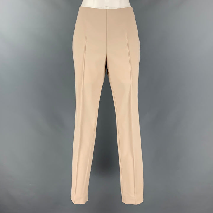 AKRIS Size 8 Pink Cotton Blend Side Zipper Dress Pants