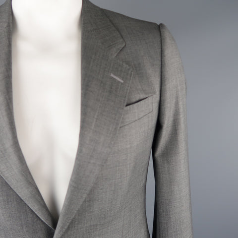 YVES SAINT LAURENT 38 Manteau sport en laine gris