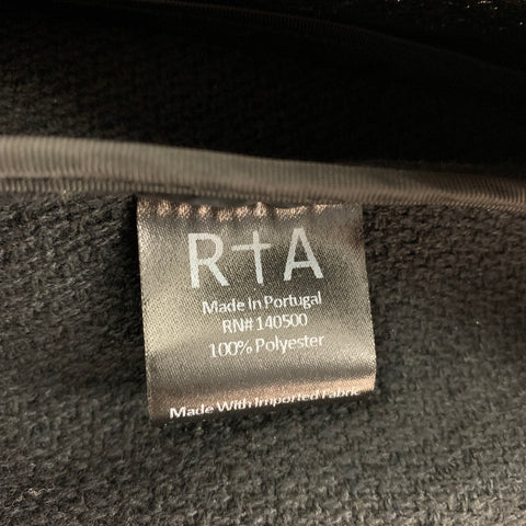 RtA Abrigo cruzado metálico de poliéster plateado talla M
