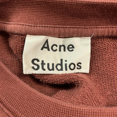 ACNE STUDIOS Size XS Brown Cotton Crew-Neck Sweatshirt
