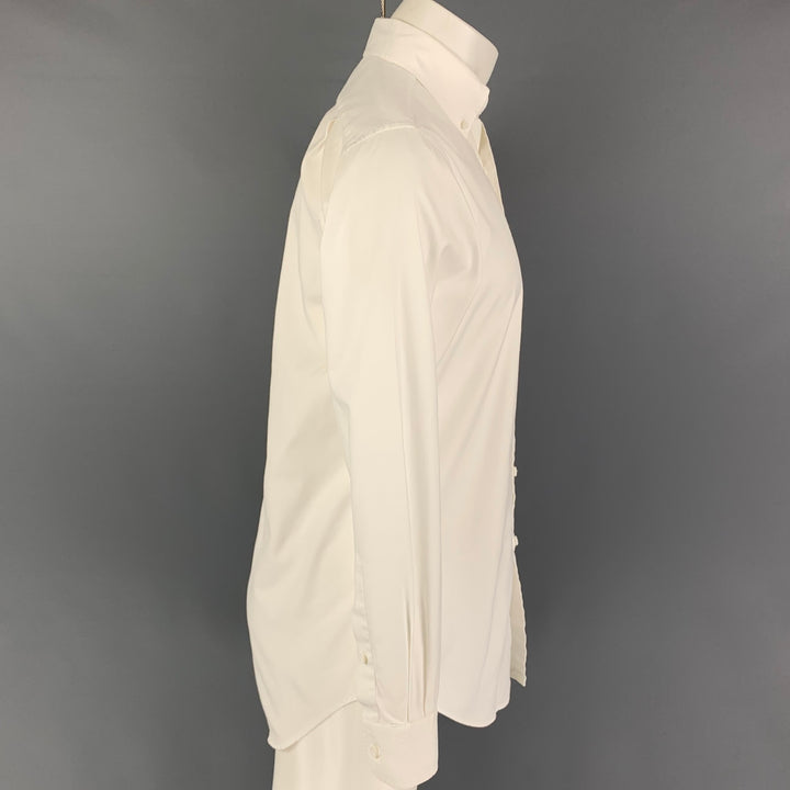 RALPH LAUREN Purple Label Size S White Cotton Long Sleeve Shirt