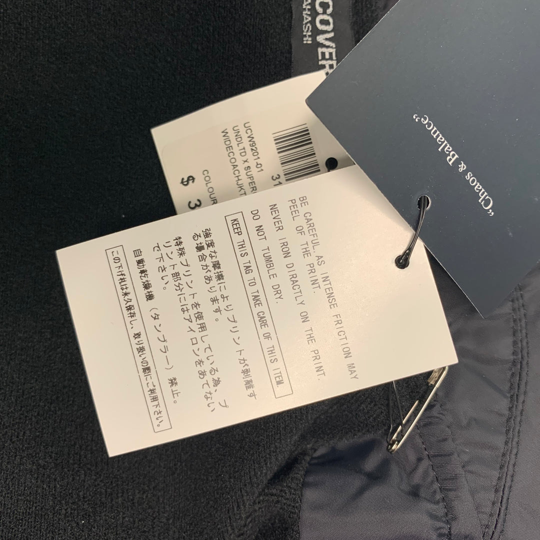 UNDERCOVER  Size L Black Multi-Color Cartoon Polyester Snaps Coat