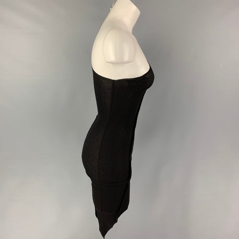 SAMIMIRO VINTAGE Size XS Black Tencel Blend Asymmetric Top