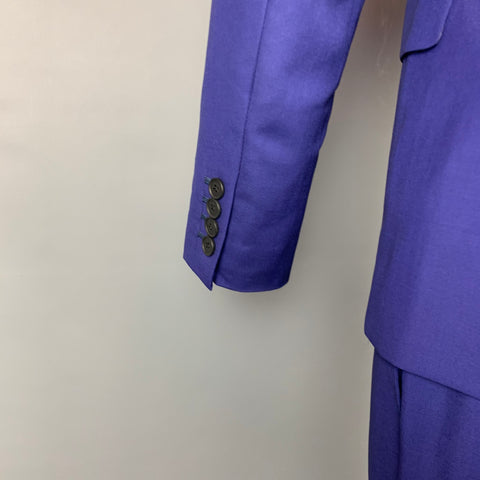 PAUL SMITH Size 40 Regular Purple Wool / Mohair Notch Lapel Suit
