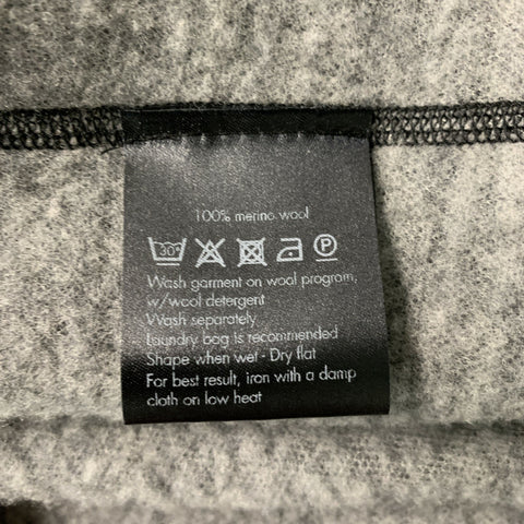 WE NORWEGIANS Cárdigan de lana merino gris y negro talla S