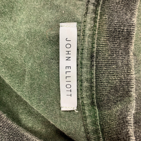 JOHN ELLIOTT Size XL Olive Dyed Cotton Short Sleeve T-shirt