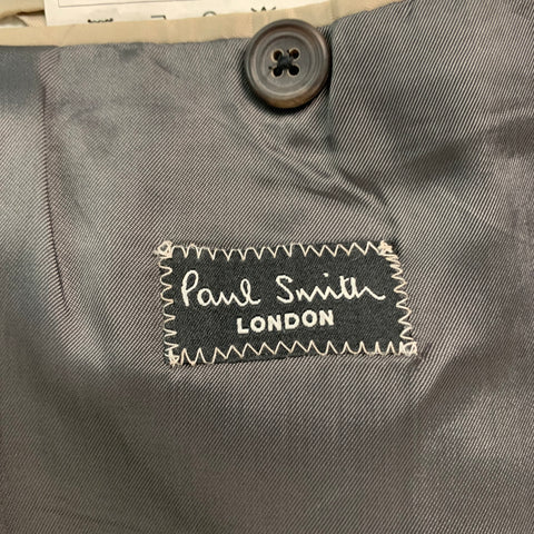 PAUL SMITH Size 44 Navy Wool Mohair Notch Lapel Suit