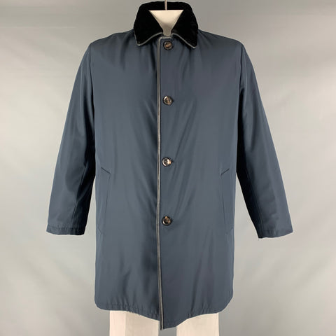 DI BELLO Taille 44 Manteau simple boutonnage en polyester marine