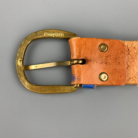 DIANE WEISS NYC Size 32 Blue & Green Cow Hand Painted Leather Belt