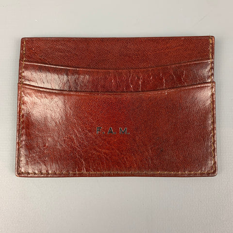 F.A.M Brown Leather Card Holder Wallet