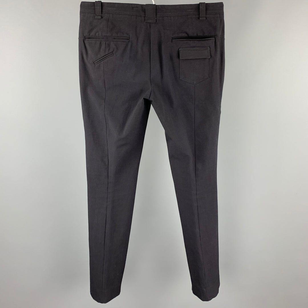 JIL SANDER Size 32 Navy Cotton Blend Zip Fly Casual Pants