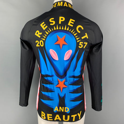 WALTER VAN BEIRENDONCK FW21 Size M Black Graphic Jersey Bike Top