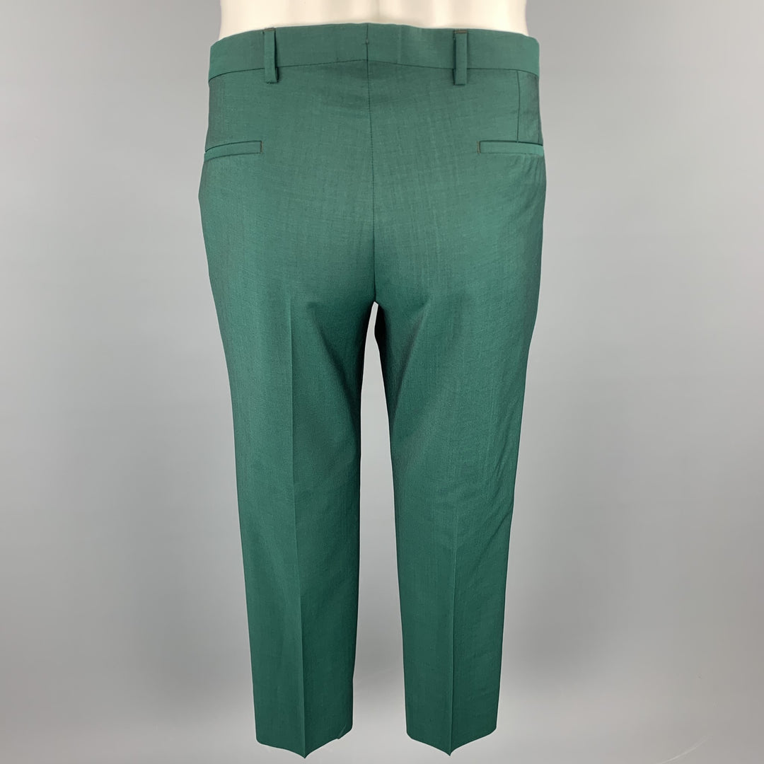 PAUL SMITH Size 38 Green Wool / Mohair Notch Lapel Suit