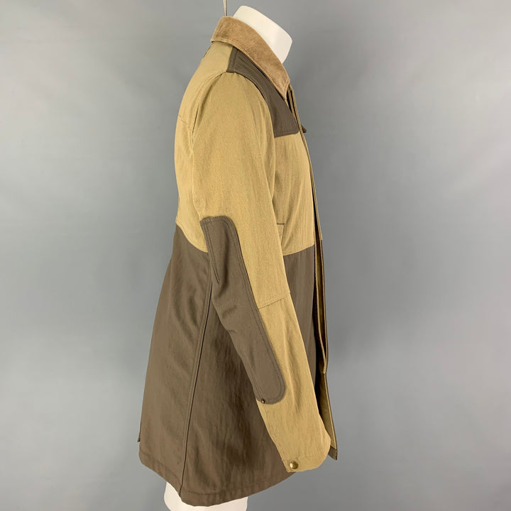 J. LINDEBERG Size M Khaki Brown Color Block Nylon Coat