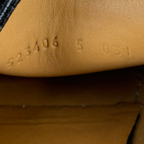 GUCCI Size 6 Black Solid Leather  Loafers