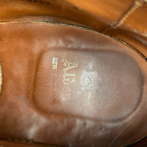 ALLEN EDMONDS Size 13.5 Color 8 Cordovan Leather Cap Toe Lace Up Shoes