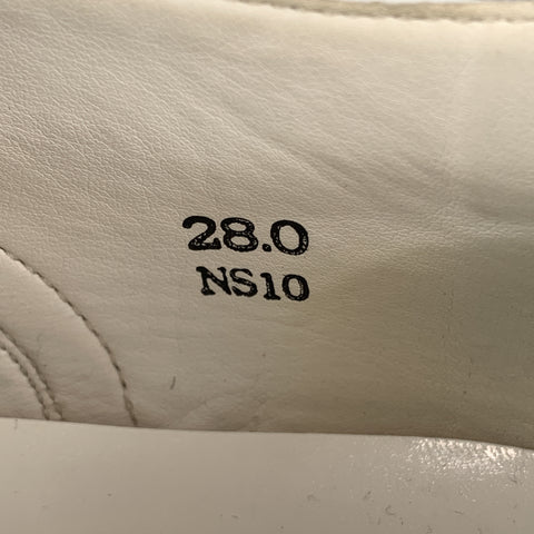 COMME des GARCONS HOMME PLUS Baskets à bout d'aile en cuir blanc perforé taille 10