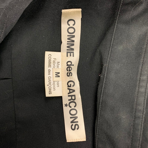 COMME des GARCONS Blusa larga con volantes de algodón negro talla M