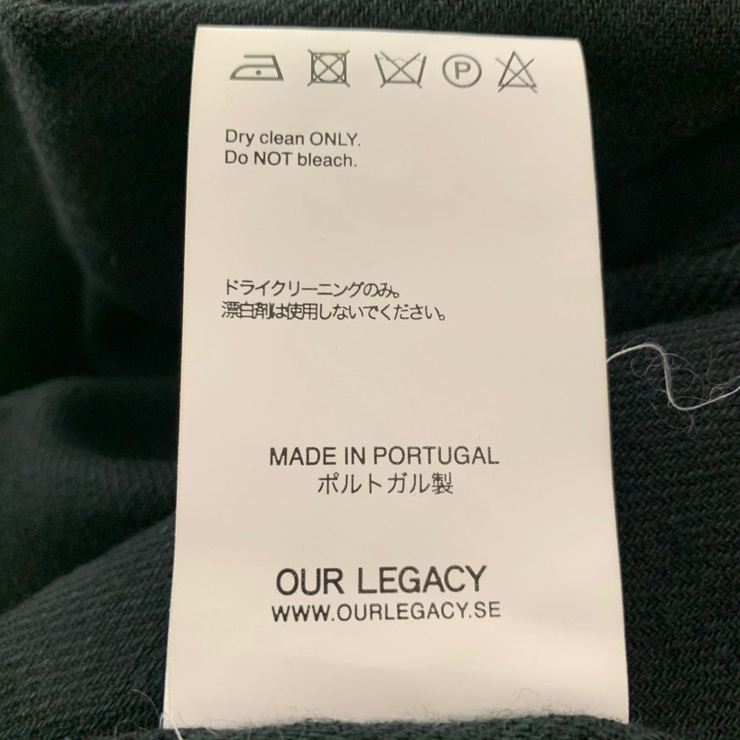 OUR LEGACY Size 38 Black Wool Blend Single Breasted Suit