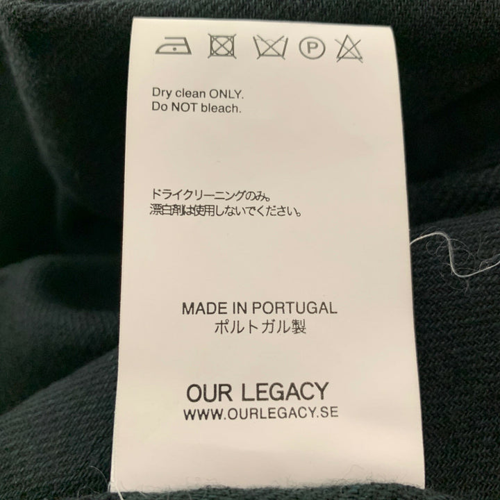 OUR LEGACY Size 38 Black Wool Blend Single Breasted Suit