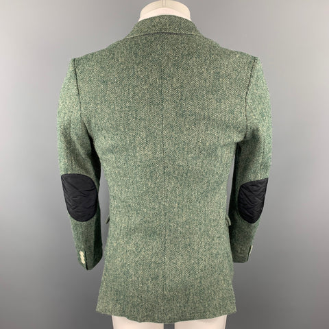 BAND OF OUTSIDERS Size 36 Green Herringbone Wool Sport Coat