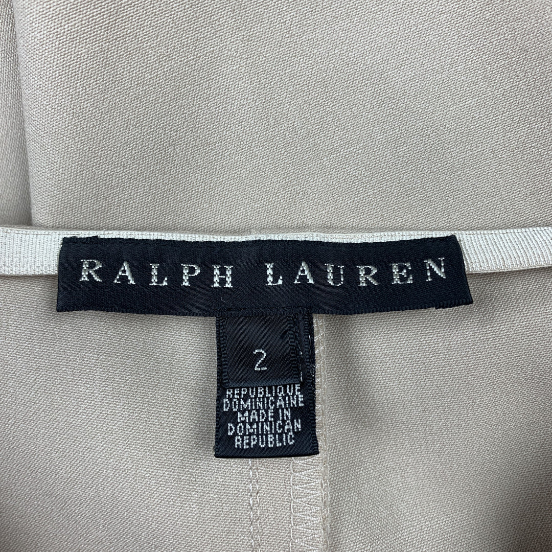 RALPH LAUREN Black Label Size 2 Beige Wool Blend Dress Pants