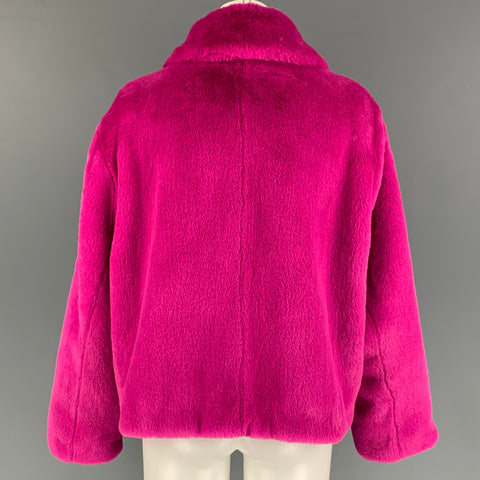 STAND STUDIO Chaqueta Marcella con solapa de muesca de piel sintética rosa talla M