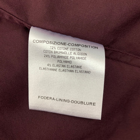 ALEXANDER MCQUEEN Size XS Burgundy Two Toned Cotton Long Sleeve Shirt