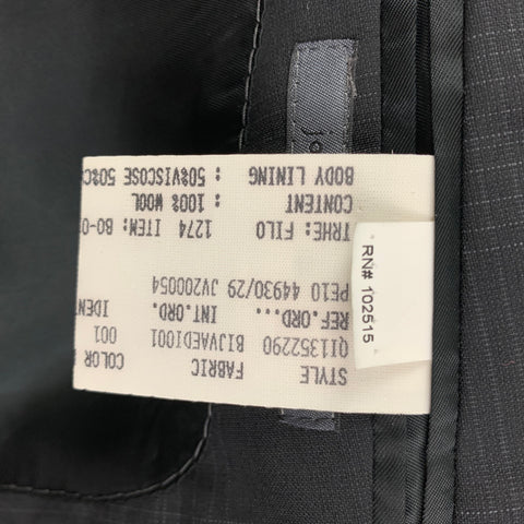 JOHN VARVATOS Size 40 Black Plaid Wool Notch Lapel Sport Coat