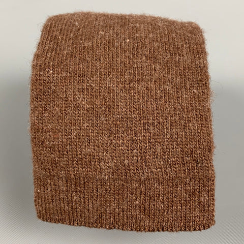 Cravate en tricot marron VINTAGE
