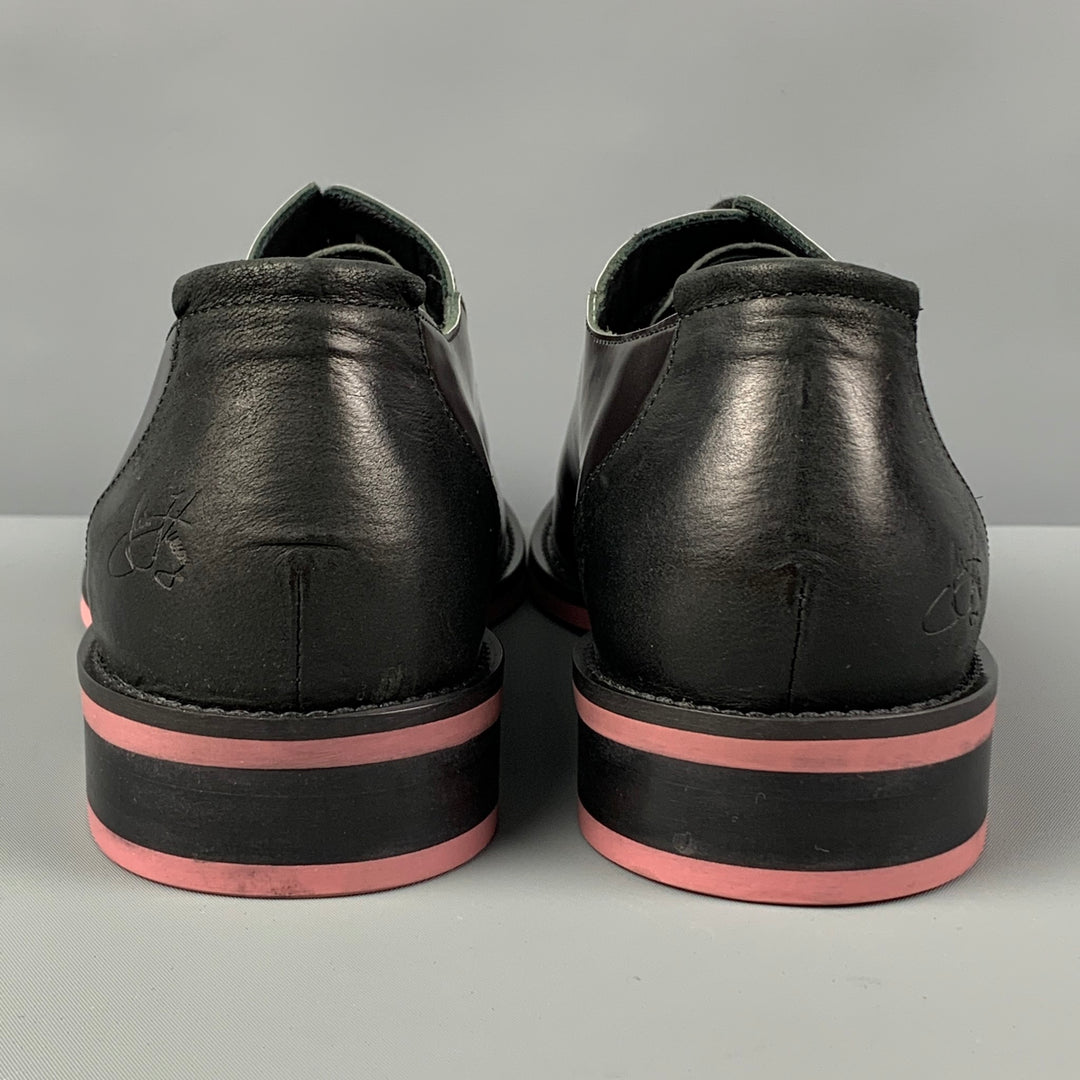 JOHN FLUEVOG Size 10 Brown Pink Cream Ombre Leather Wingtip Lace Up Shoes
